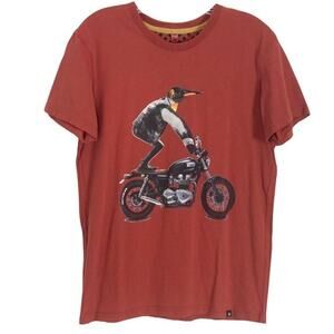 NWOT JOE BROWNS Tshirt Men US S Graphic-Penguin Motorcycle Short Sleeve